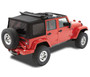 Bestop 79837-17 - Replace-A-Top for OEM Hardware For Jeep 2007-2009 Wrangler JK 4 Door Tinted Black Premium Twill No Door Skins Included