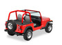 Bestop 90002-15 - Cargo Deck Covers For Jeep 1987-1991 Wrangler YJ Factory Top No Belt Rail Channels Black Denim