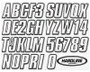 Hardline 800CLBLK - Boat Lettering Registration Kit 3 in. - 800 Transparent Clear/Black