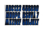 Hardline BLBKG300 - Boat Lettering Registration Kit 3 in. - 300 Blue/Black