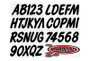 Hardline BLK400EC - Boat Lettering Registration Kit 3 in. - 400 Black Solid