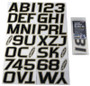 Hardline BLKBE700 - Boat Lettering Registration Kit 3 in. - 700 Black/Beige