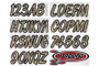 Hardline BRBKG400 - Boat Lettering Registration Kit 3 in. - 400 Brown/Black