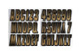 Hardline BRBKG300 - Boat Lettering Registration Kit 3 in. - 300 Beige/Black