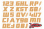 Hardline BROWN900 - Boat Lettering Registration Installation Kit 3 in. - 900 Brown