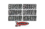 Hardline CHBLK320 - Boat Lettering Registration Kit 3 in. - 320 Chrome/Black