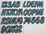 Hardline CYBKG400 - Boat Lettering Registration Kit 3 in. - 400 Cyan Blue/Black