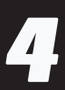 Hardline DD43W-4 - Dirt Digits 3pk 4 in. - High Gloss Number 4 - White
