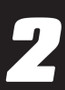 Hardline DD73W-2 - Dirt Digits 3pk 7 in. - High Gloss Number 2 - White