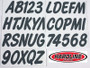 Hardline GRY400EC - Boat Lettering Registration Kit 3 in. - 400 Dark Grey Solid