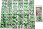 Hardline KIBLK500 - Snowmobile Lettering Registration Kit 2 in. - 500 Kiwi Green/Black
