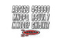 Hardline SIBLK320 - Boat Lettering Registration Kit 3 in. - 320 Silver/Black