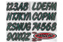 Hardline TEBKG400 - Boat Lettering Registration Kit 3 in. - 400 Forest green/Black