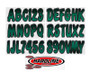 Hardline TEBKG200 - Boat Lettering Registration Kit 3 in. - 200 Forest Green/Black