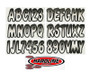 Hardline WHBKG200 - Boat Lettering Registration Kit 3 in. - 200 White/Black