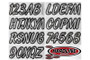 Hardline WHBKG400 - Boat Lettering Registration Kit 3 in. - 400 White/Black