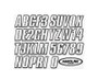 Hardline WHBLK800 - Boat Lettering Registration Kit 3 in. - 800 White/Black