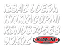 Hardline WHI400EC - Boat Lettering Registration Kit 3 in. - 400 White Solid