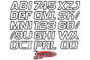 Hardline WHBLK700 - Boat Lettering Registration Kit 3 in. - 700 White/Black