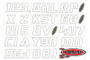 Hardline WHITE900 - Boat Lettering Registration Installation Kit 3 in. - 900 White