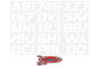 Hardline WHI700EC - Boat Lettering Registration Kit 3 in. - 700 Solid White