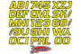 Hardline YEBLK700 - Boat Lettering Registration Kit 3 in. - 700 Yellow/Black