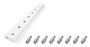 Hepfner Racing Products HRP6523S-20-WHT - Radius Rod Insert Top Mt Single Stack 20in Long