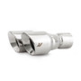 Mishimoto MMEXH-TIP-FSTP - Dual Offset Tips 2.5in Inlet 3in Outlet Slash Cut - Polished
