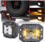 Race Sport RS02FMC - 40-Watt LED Auxiliary Flush Mount Light with Amber Side Strobe HD Series with Clear Lens Pair  Lighting Race Sport RS02FMC - 40-Watt LED Auxiliary Flush Mount Light with Amber Side Strobe HD Series with Clear Lens Pair  Lighting