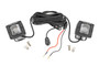 Rough Country 70907A - 2 Inch Black Series LED Light Pods - SAE Fog - Yellow