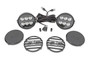 Rough Country 70805A - Black Series Halo LED Light Pair - White/Amber DRL - 6.5 Inch - Round