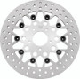 TwinPower 666834 - Twin Power 84-17 Big Twin Exc 11.8 and Lug Mount 84-13 XL Front 11.5 Floating Rotor Mesh Silver