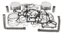 Vertex Pistons VTKTC23908A - Vertex Piston 08-13 Kawasaki KRF 750 Teryx 4x4 750cc Replica Top End Piston Kit; 8.8:1 Kit