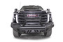 Fab Fours GM24-Q6262-1 - Elite Front Bumper; w/ Pre-Runner Guard; Black Steel; w/ Sensor; Incl. Tow Hooks;