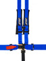 PRP Seats SB5.2S-B - 5.2 Harness with Shoulder Straps Sewn to Lap Blue