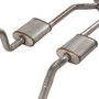 Pypes SGB15T - 1965-70 Chevy Impala  X-Pipe Crossmember Back Exhaust 409 SS Rear Exit Turbo Pro Mufflers  Performance Exhaust