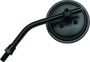 BikeMaster 600803 - 3in Adjustable Round Mirror 10mm - Each - Black