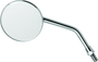 BikeMaster 600802 - 3in Adjustable Round Mirror 10mm - Each - Chrome