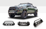 Cali Raised LED CR3137 - 16-Up Tacoma Stealth Bumper 32 Inch LED Bar Spot Beam Bumper Light Bar-Blue-Tall 32 Inch Combo Beam with Relocation Mounts No Switch No Winch No D-Ring