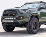 Cali Raised LED CR3137 - 16-Up Tacoma Stealth Bumper 32 Inch LED Bar Spot Beam Bumper Light Bar-Blue-Tall 32 Inch Combo Beam with Relocation Mounts No Switch No Winch No D-Ring