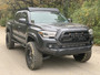 Cali Raised LED CR2868 - 05-21 Tacoma Premium Roof Rack 42 in White Dual Row Spot Beam LED Light Bar Blue Tall No Lights