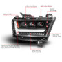 Anzo 111628A-R - 19-24 RAM 1500 (New Body/OE Halogen) Full LED Proj Headlights DRL/SeqSig Black - Pass. Side