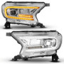 Anzo 111633A - 19-23 Ford Ranger (Factory Halogen Models) Full LED Proj Headlights DRL/SeqSig Chrome - Pair