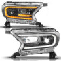 Anzo 111632A - 19-23 Ford Ranger (Factory Halogen Model) Full LED Proj Headlights Init/DRL/SeqSig Black - Pair