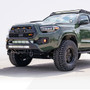 Cali Raised LED CR2945 - 16-Up Tacoma Stealth Bumper 32 Inch LED Bar Combo Beam Bumper Light Bar-Blue-Small 32 Inch Combo Beam with Relocation Mounts No Switch No Winch No D-Ring