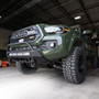 Cali Raised LED CR2945 - 16-Up Tacoma Stealth Bumper 32 Inch LED Bar Combo Beam Bumper Light Bar-Blue-Small 32 Inch Combo Beam with Relocation Mounts No Switch No Winch No D-Ring