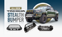 Cali Raised LED CR2945 - 16-Up Tacoma Stealth Bumper 32 Inch LED Bar Combo Beam Bumper Light Bar-Blue-Small 32 Inch Combo Beam with Relocation Mounts No Switch No Winch No D-Ring