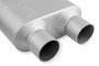 Flowmaster 430402-FM - FlowMonster Muffler; 2 Chamber; 3.00 in. Center Inlet/2.50 in. Dual Outlet; Case Dimensions 4 in. x 9.75 in. x 13 in.; 19 in. Overall Length; Aluminized Steel;