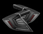 AlphaRex 676000 - 16-21 Honda Civic Hatchback/ Type-R FK8 Nova-Series LED Tail Lights (Pair) - Alpha Black
