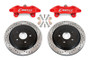 BMR DBK553 - 97-04 Chevrolet Corvette C5 Brake Kit For 15in Conversion Drilled & Slotted Rotors Red Calipers